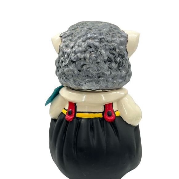 Vintage Apco LAMB SHEEP Cookie Jar Ceramic Pottery Restored Hand Painted - Picture 11 of 13